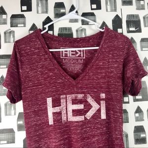 HE > I | Maroon Short Sleeve T-shirt
